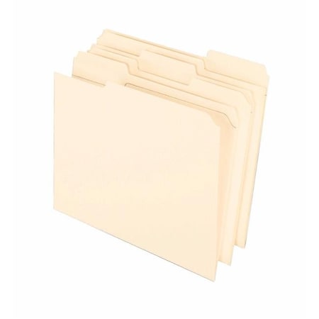 Pendaflex Pendaflex 015780 Pendaflex 1-3 Cut Double Top Reinforced Manila File Folder; Letter; Medium Weight; Pack 100 15780